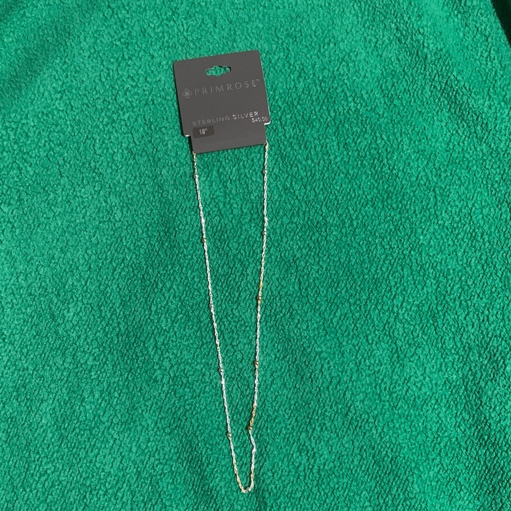 PRIMROSE- Sterling Silver Necklace 18”🆕
